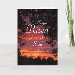 Risen Lord Sunrise Påsk Card Helgkort