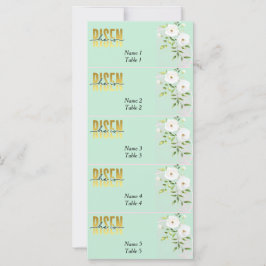 Risen Religiösa Christian Mint Påsk Place Card