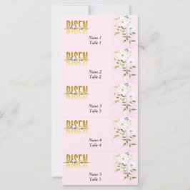 Risen Religiösa Christian Rosa Påsk Place Card