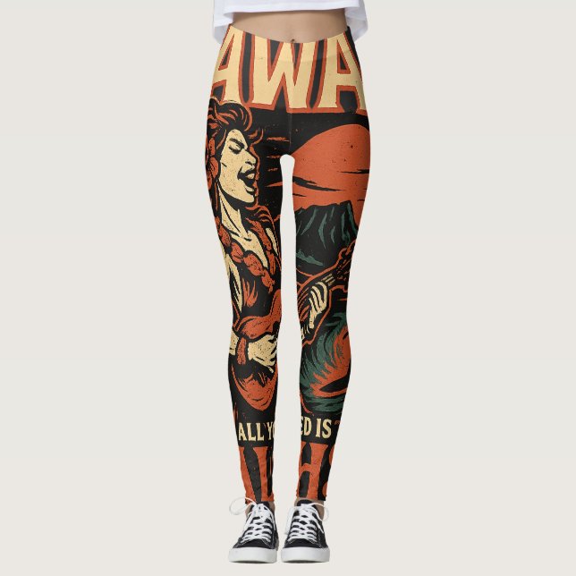 "Rising ALOHA" Debut Album Leggings (Framsida)