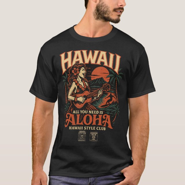 "Rising ALOHA" Debut Album T Shirt (Framsida)