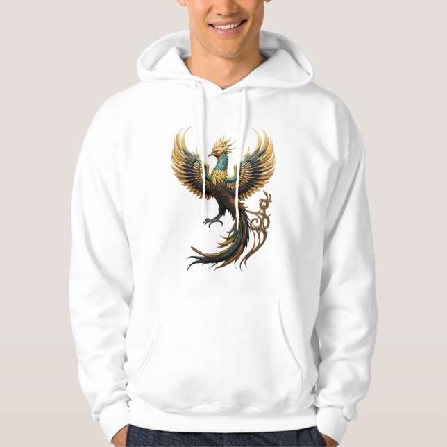 Rising Legacy: Phoenix & Hieroglyphs Hoodie (Framsida)