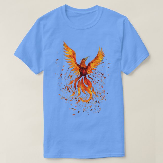 Rising Phoenix Bird T Shirt (Design framsida)