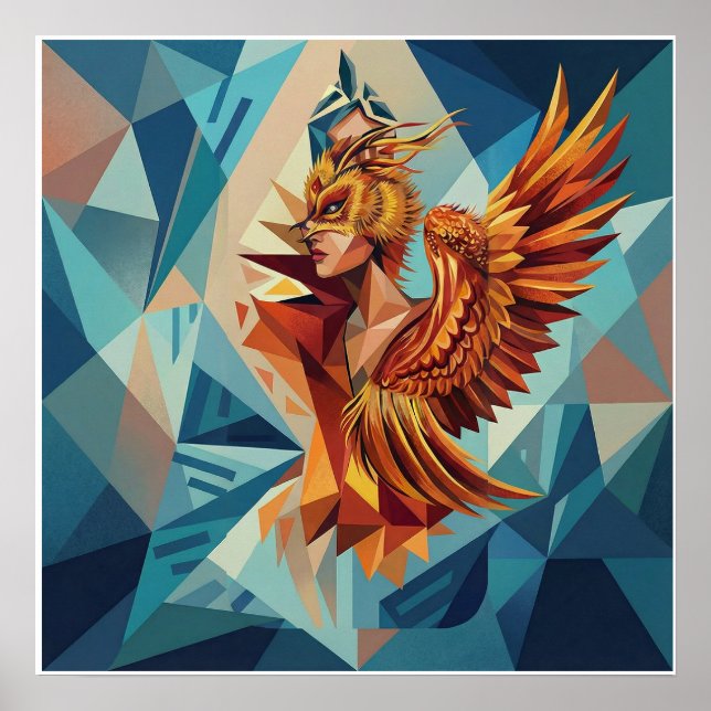 Rising Phoenix – Modern Art Poster (Framsidan)