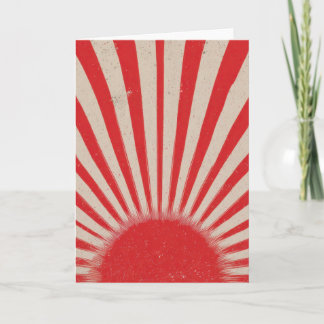 Rising Sun Background – Retro Vintage Rays Kort