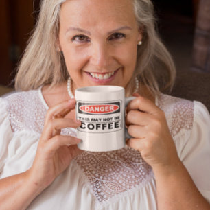 Risk för att detta inte blir kaffe kaffemugg