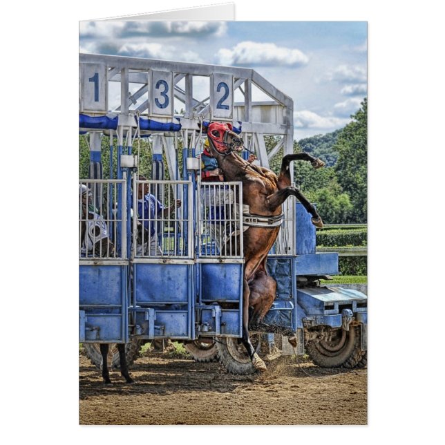 Riskabla Thoroughbreds Hälsningskort (Framsidan)