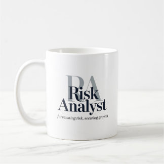 Riskanalys - prognosrisk, trygg tillväxt kaffemugg