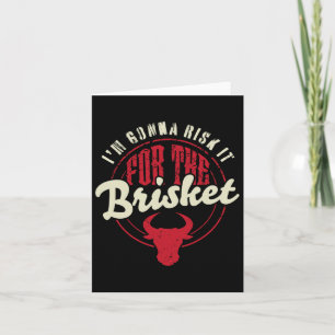 Risker för Brisket Funny Kött Smoker Byrbecue Kort