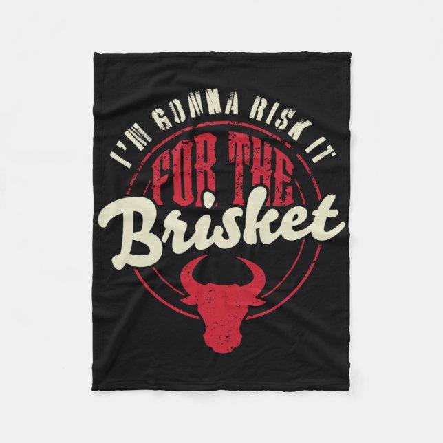 Riskera Det För Brisket Rolig Kött Rökare Grillnin Fleecefilt (Framsidan)