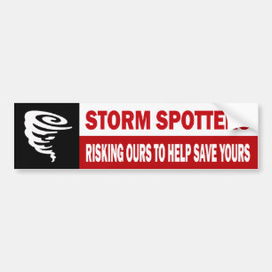 Riskera för stormSpotters som är vår att hjälpa Bildekal