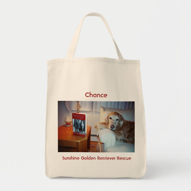Riskera shopping bag - solskenet Goldens Tygkasse (Framsidan)