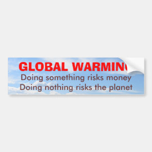 Riskerar av bildekal för global värme