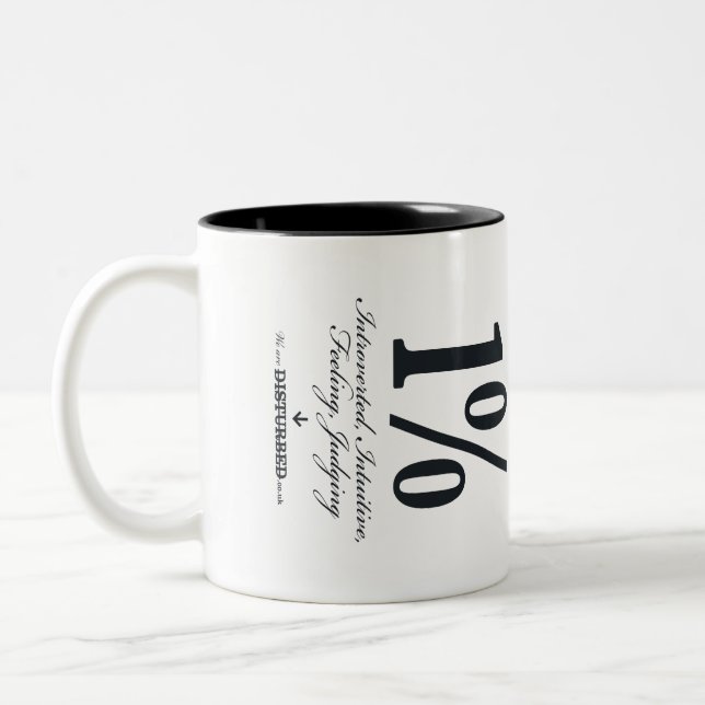 Riskerar oOf mig som ut hänger: 1% Två-Tonad Mugg (Vänster)