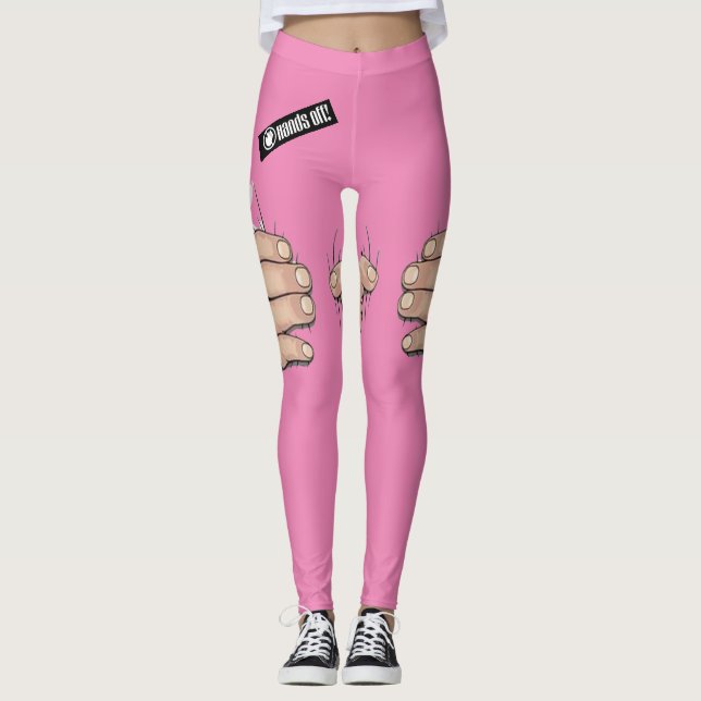Riskfyllda Rosa Pruda Humor Roliga Leggings (Framsida)