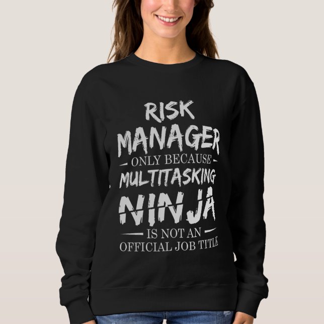 Riskhanterare Multitasking Ninja Jobbtitel T Shirt (Framsida)