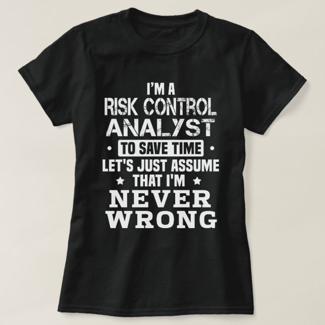 Riskkontrollanalytiker T Shirt (Design framsida)