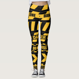 Riskzonen varnar tejpar designdamasker leggings