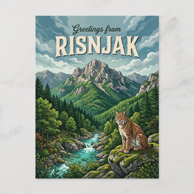 Risnjak nationalpark Kroatien Vykort (Framsida)
