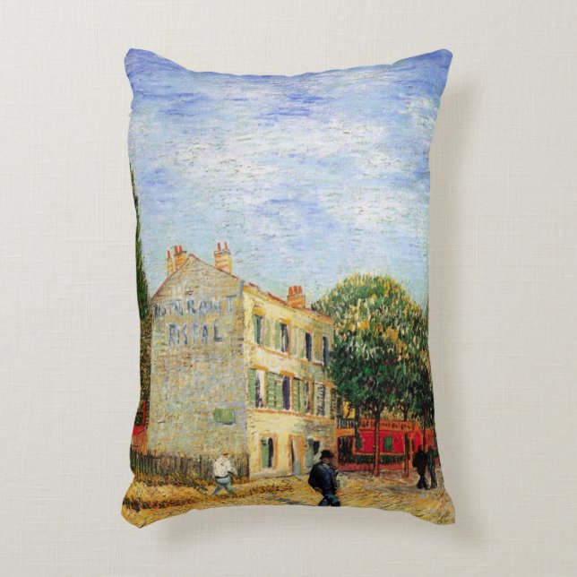 Rispal Restaurang vid Asnieres av Vincent van Gogh Prydnadskudde (Framsidan(Vertikal))