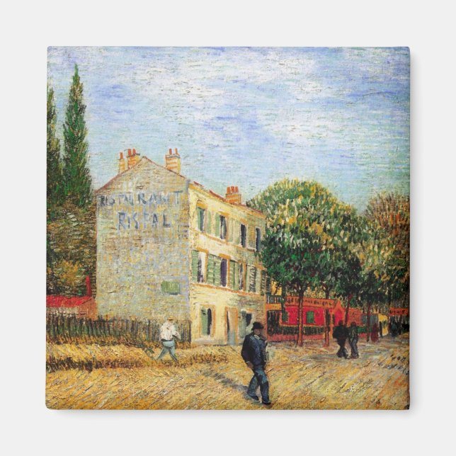 Rispal Restaurant på Asnieres av Vincent van Gogh Magnet (Framsidan)