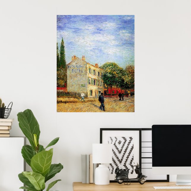 Rispal Restaurant på Asnieres av Vincent van Gogh Poster (Hemmakontoret)