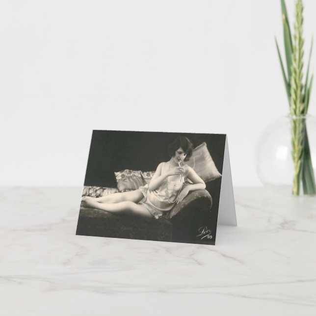 Risque-fotokort för fransk kort (Framsida)