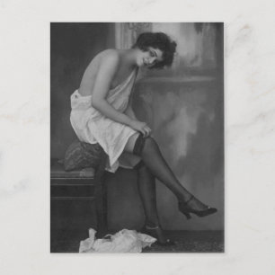 Risque fransk-fotovykort vykort