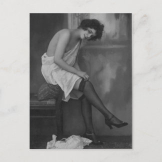 Risque fransk-fotovykort vykort