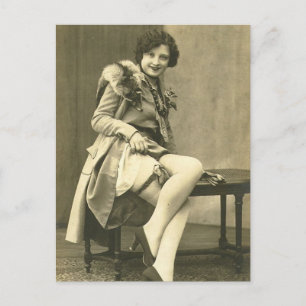 Risque fransk-fotovykort vykort