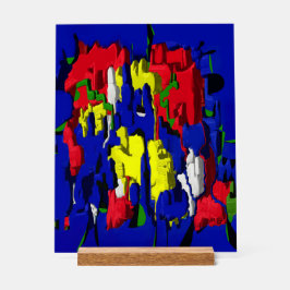 Risse im Blau, abstrakt