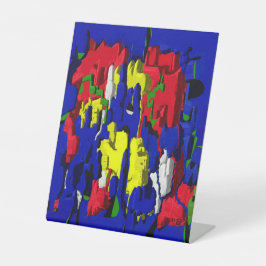 Risse im Blau, abstrakt