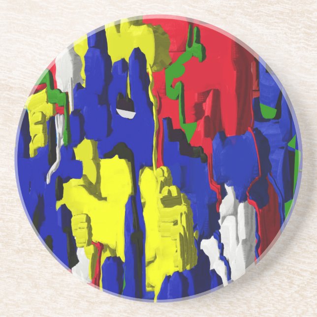 Risse im Blau, abstrakt Underlägg (Framsidan)