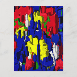 Risse im Blau, abstrakt Vykort