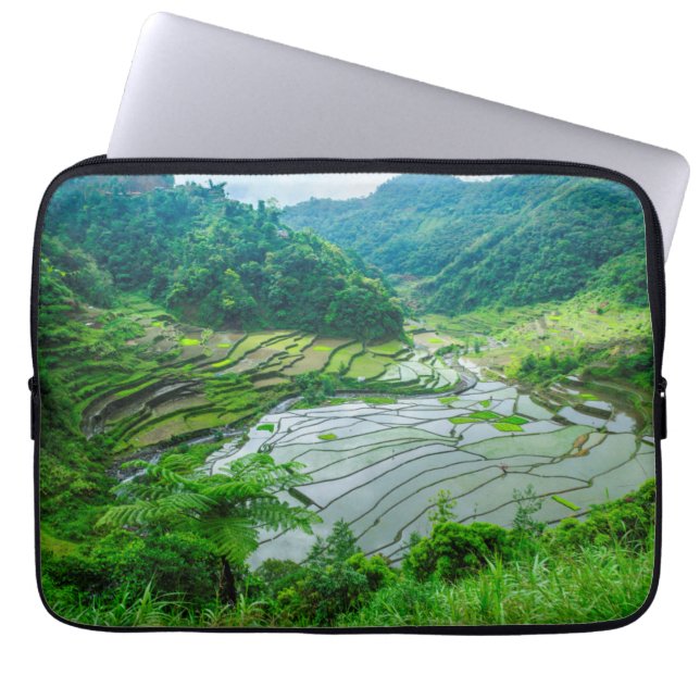 Rissterrasslandscape, Filippinerna Laptop Sleeve (Framsidan)