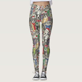 ristmas-husdjur leggings