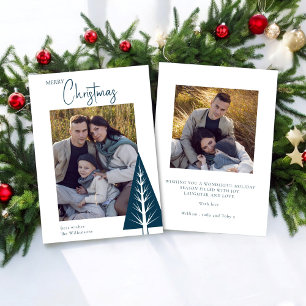 ristmas modern minimalistisk festive-fotofoto jula julkort
