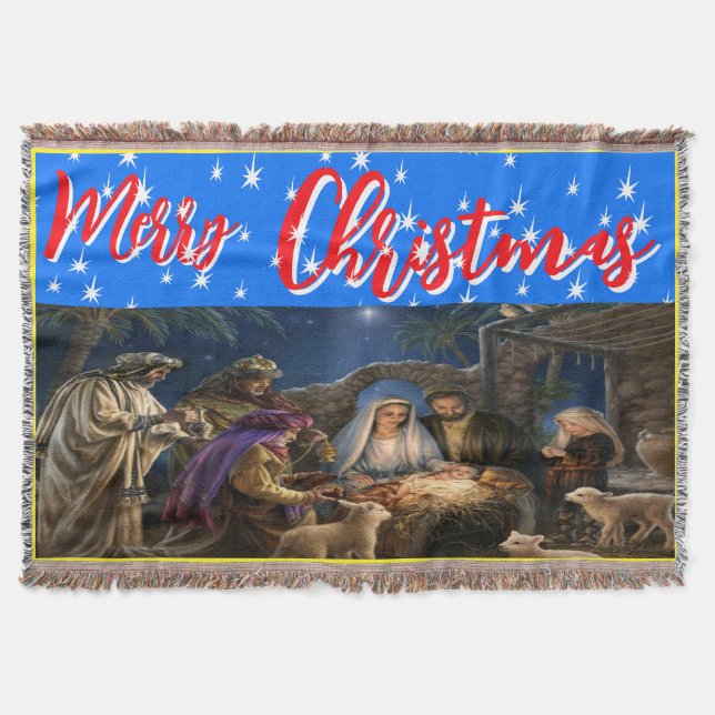 ristmas, personlig, Throw, Ull och Sherpa Filt (Framsidan)