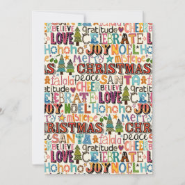 ristmas-typografi julkort