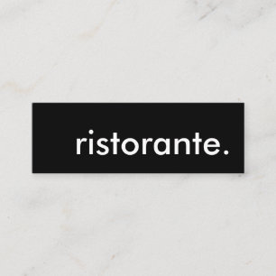 Ristorante. Mini Visitkort