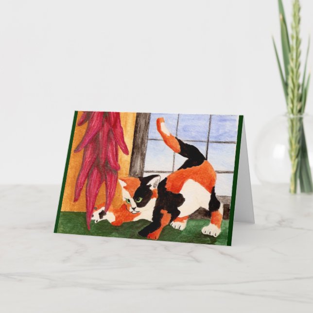 Ristra kattunge helgkort (Framsida)