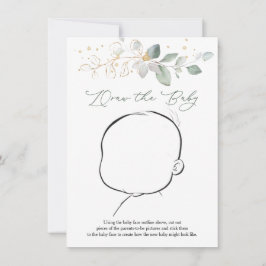Rita Baby Greenery Baby Shower-spelet Inbjudningar