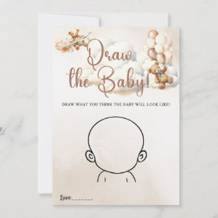 RITA BABYSPELET Baby Shower Lek Rolig Björn Inbjudningar