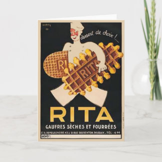 Rita Biscuits Vintage Annons Kort