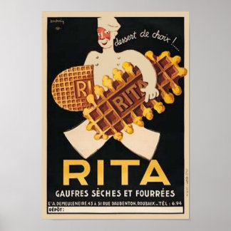 Rita Biscuits Vintage annons Poster