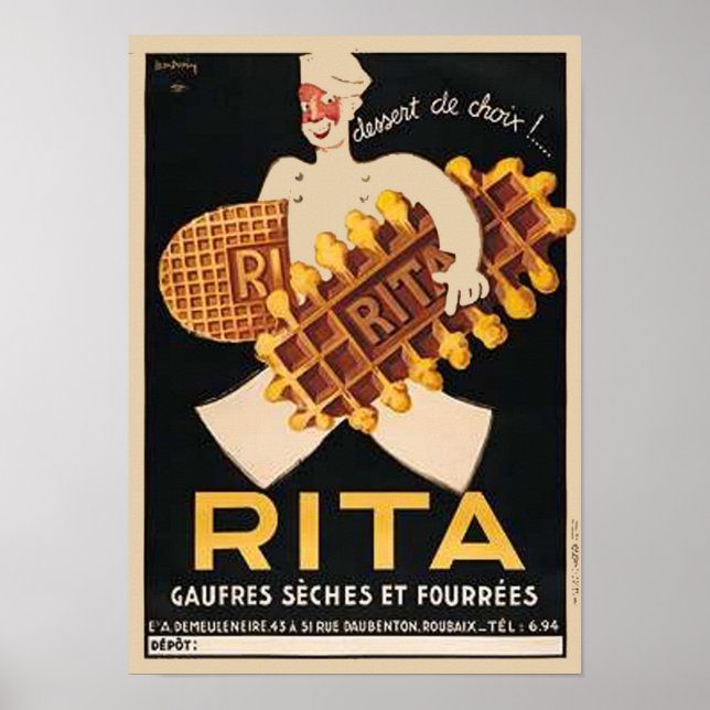 Rita Biscuits Vintage annons Poster (Framsidan)