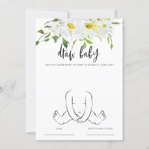 Rita Daisy Baby Shower blommigt-spelkort för babyk Inbjudningar