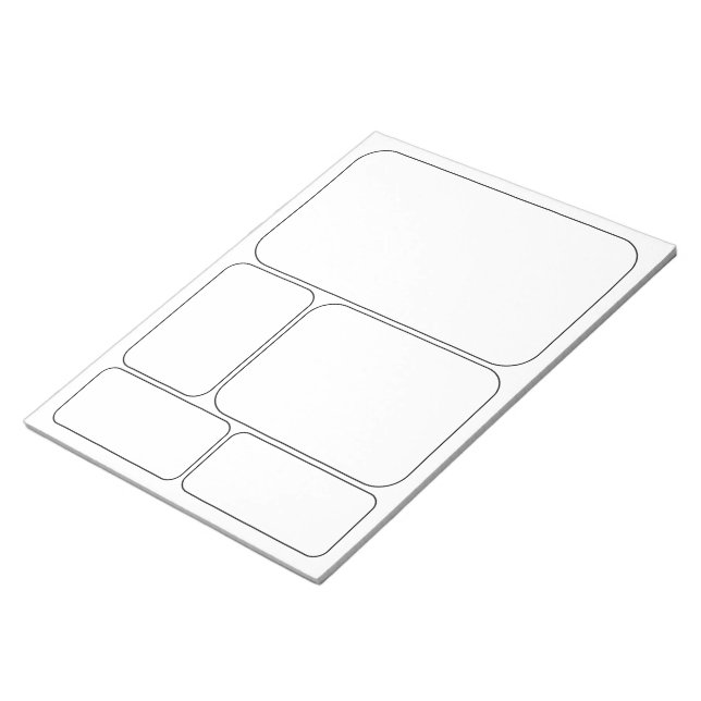 Rita dina egna Tecknader - artikel - tomma mallar Anteckningsblock (Vinklad)