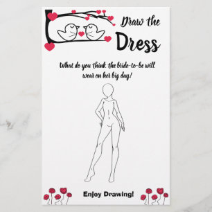 Rita Dress Möhippa Game Card Love Bird Flygblad