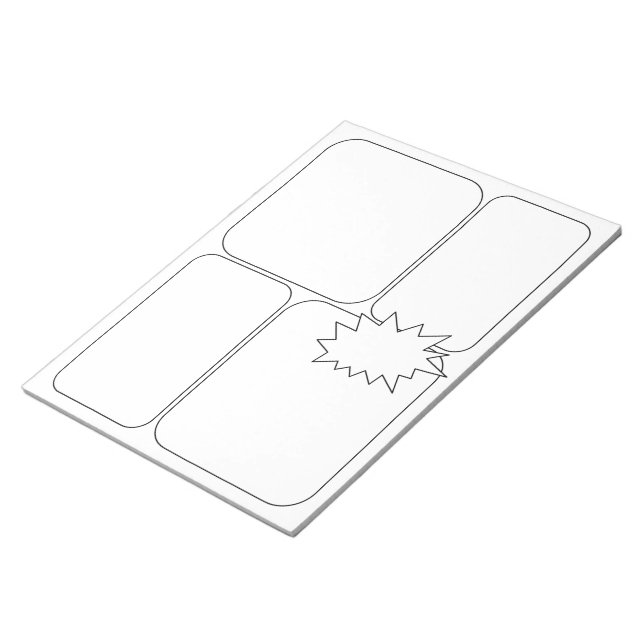 Rita egna Tecknader och artiklar - tomma mallar Anteckningsblock (Vinklad)